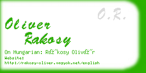 oliver rakosy business card